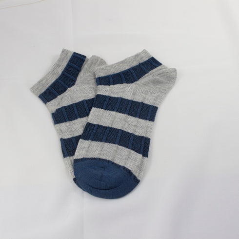 Furor Blue Stripe Winter Ankle Socks